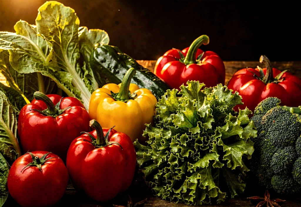 Vegetales de temporada en el mercado